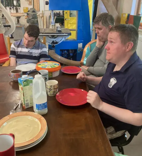 In woodwork, tea-break is a welcome time to cool down